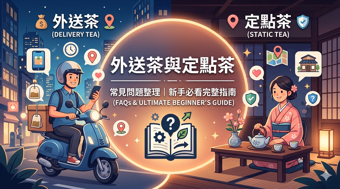 外送茶與定點茶常見問題整理教學圖，新手流程指南