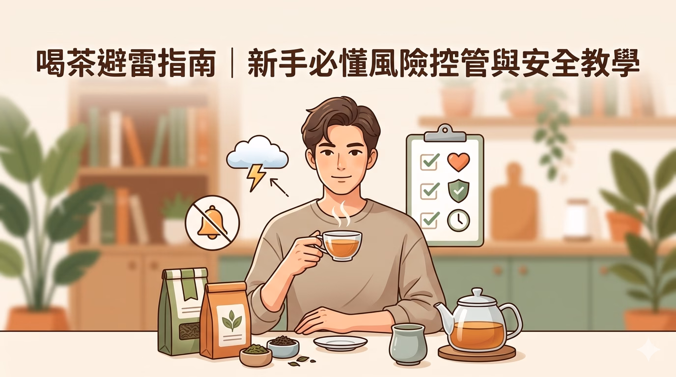 喝茶避雷指南新手安全教學圖，外送茶與定點茶風險控管說明